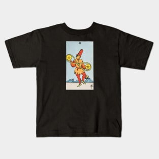 Two of pentacles tarot card Kids T-Shirt